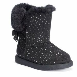 Jumping Beans Shoes Jumping Beans Black Boots Faux Fur Sparkles Size 8